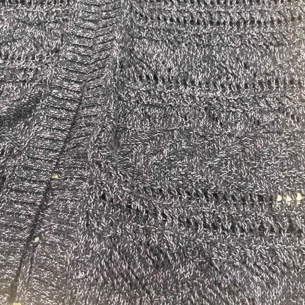 [10]Fatface Women's Navy Blue Open Knit Chrochet Cotton Sweater Mid Sleeve - Picture 2 of 9